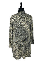 Load image into Gallery viewer, Animal Print &amp; Stripe Open Front Long Cardigan