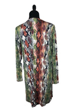 Load image into Gallery viewer, Snake Print Open Front Long Cardigan