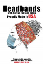 Load image into Gallery viewer, Headband with Buttons for Mask